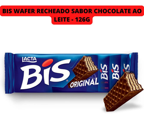 Bis Wafer Recheado Com Cobertura Sabor Chocolate - Original