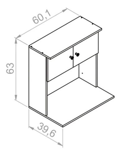 Imagen 4 de 7 de Organizador Dielfe Mcr060 Mueble P/microondas