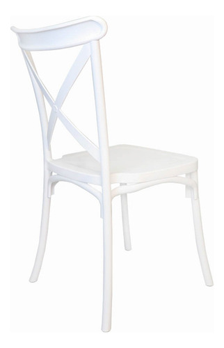 Kit 4 Cadeiras Katrina Polipropileno Classica Sala De Jantar Estrutura Da Cadeira Branco Assento Branco