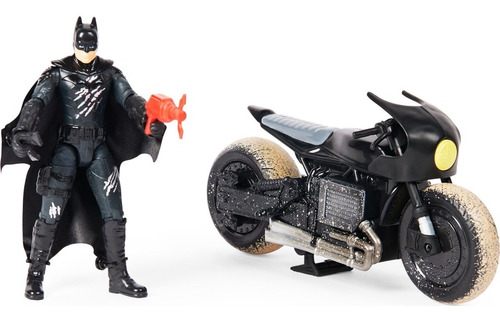 Set Figura Batman + Batcycle Dc Comics Batman + Motocicleta 