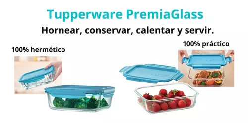 Tupper® Hermetico Premiaglass Tupperware® X2 Vidrio De 1,5lt