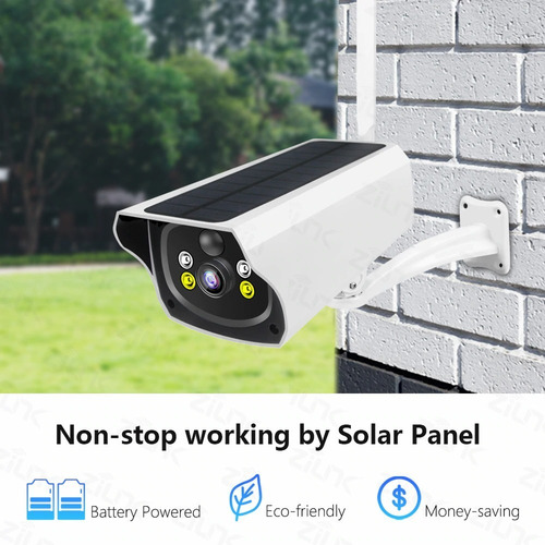 Cámara De Seguridad Solar Wifi 1080p Hd Batería Sin Cables