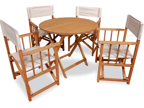 Sillon Director Plegable De Madera De Eucaliptus Con Cetol
