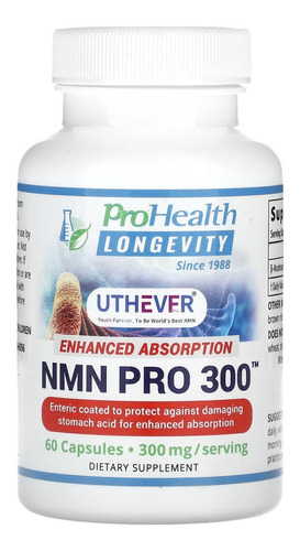 Suplemento en cápsula Prohealth  NMN Pro 300 NMN en pote de 50g 60 un