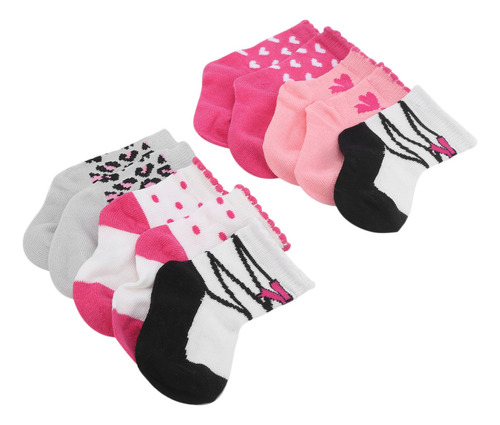 5 Pares De Algodón Multicolor Recién Nacido Bebé Bebé Niño N