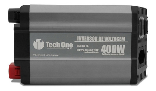 Inversor De Voltagem 400w 12v - 110v Marca Tech One
