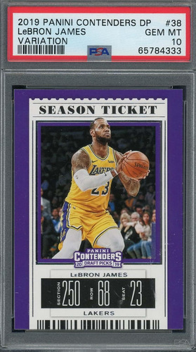 Lebron James 2019 Panini Contenders Dp Variación Tarjeta 38 