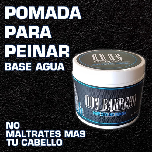 Pomada Para Peinar Base Agua Don Barbero X3