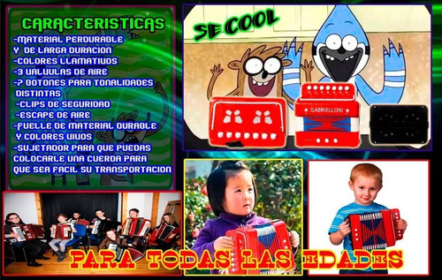 Acordeon Profesional Para Todas Las Edades Resistente Genial