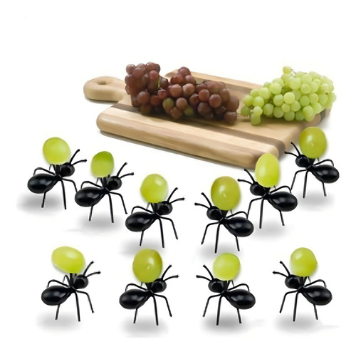Kit 12 Formigas Decorativas Para Mesa De Eventos Em Abs Preto Formiga