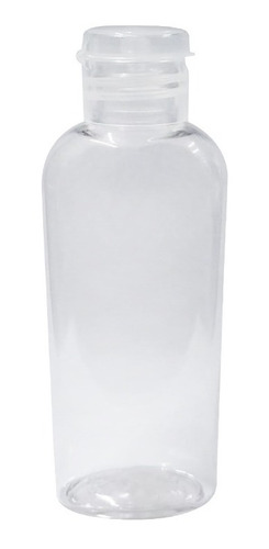 Botella Pet Oval Con Tapa Flip Top 60ml (50 Piezas)