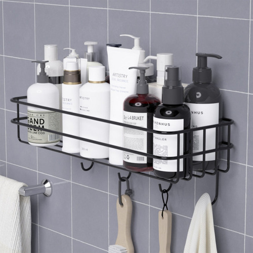 Suporte Porta Shampoo Organizador Sabonete Para Banheiro Cor Preto