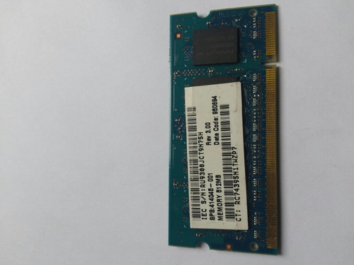 Memoria Ddr2 512mb Marca Nanya Para Laptop