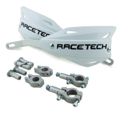 Cubremanos Racetech Vertigo Aluminio Color Blanco Universal