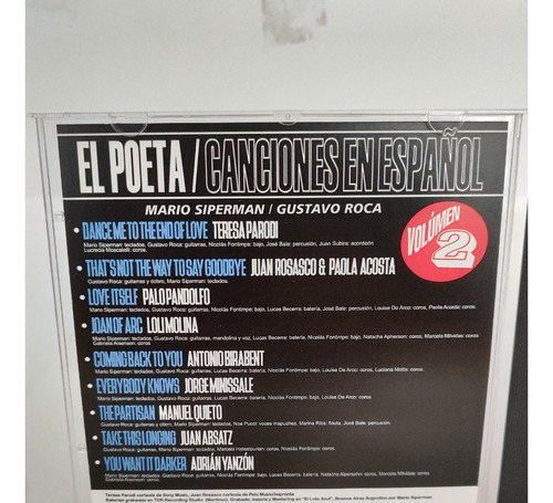 Cd El Poeta En Español Leonard Cohen Siperman Roca Vol 1 Y 2