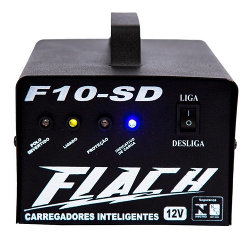 Carregador Bateria C/auxilar Partida Inteligente Flach 12v 