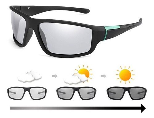 Óculos Fotocromático Escurece No Sol Esportivo Polarizado Cor da armação Azul Lentes Fotocromatica