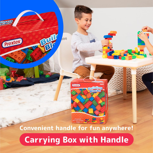 Juego De Bloques De Construcción Prextex 100 Piezas Para Niñ