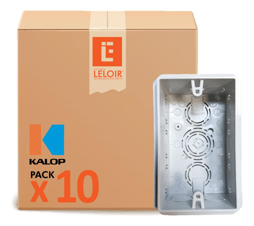 Caja Rectangular Embutir Pvc Kalop Normalizada 10x5 | X10