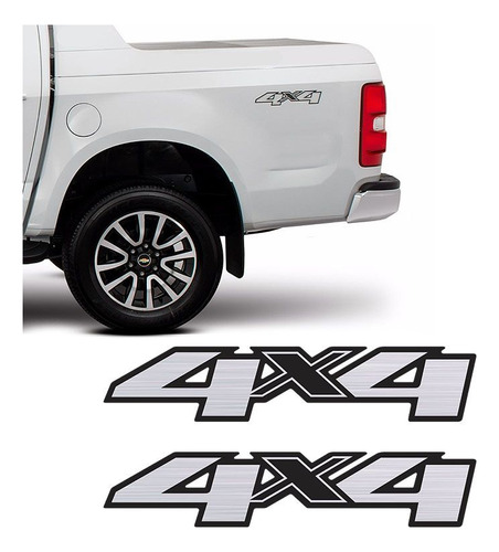 Par Adesivos 4x4 S10 Ltz High Country Blazer 13/19 Escovado