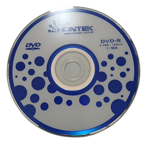 Tubo Hontek Dvd-r 4.7gb 120min 16x Com 50 Unidades
