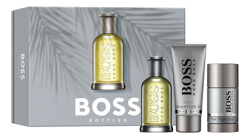 Cofre Hugo Boss Bottled 100ml + Desodorante + Gel De Ducha 