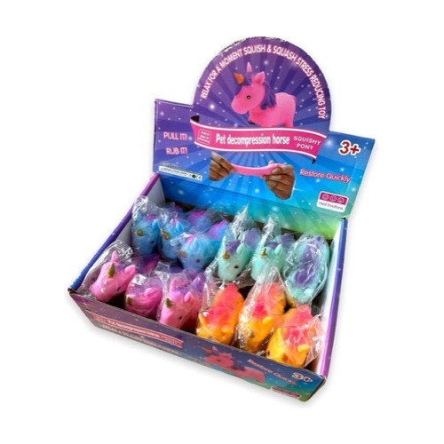 12 Squishy Unicornio Masa Moldeable Antiestrés Sensorial 