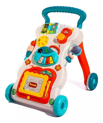Imagen 1 de 3 de Caminador Bebe Luz Sonido Set De Actividades Priori Color Blanco
