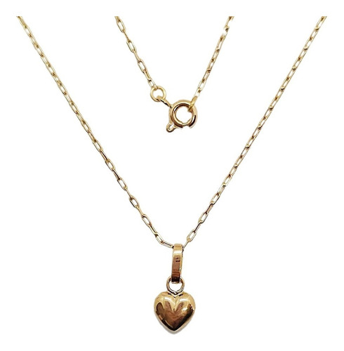 Cadena Limada 45cm Corazón Oro 18k Nacional