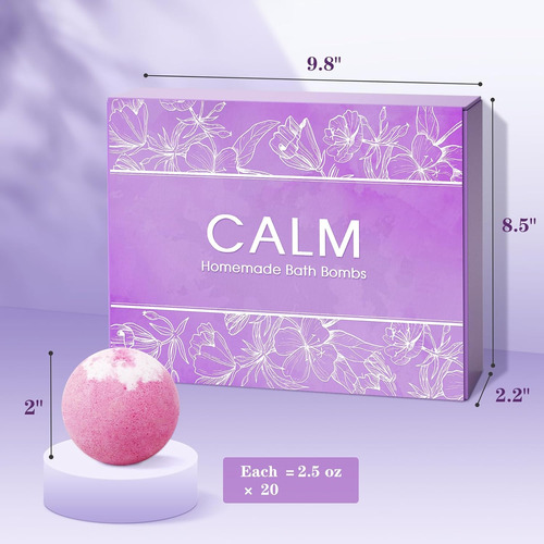 Calmnfiz Bath Bombs Para Mujeres Juego De Regalos 20pcs Natu