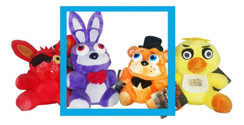 Set 2 Peluches At Freddy's Animatronics, 18 cm, Fnaf Cor Set 3
