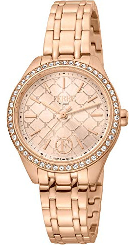 Reloj Clásico Con Esfera De Oro Rosa Para Mujer - Fm1l116m02