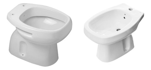 Combo Inodoro Corto Roca Monaco Bidet 1 Agujero