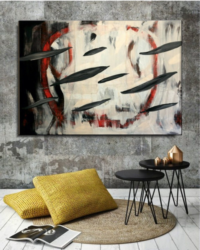 Cuadros Modernos Abstractos Decorativo Living Pintado A Mano