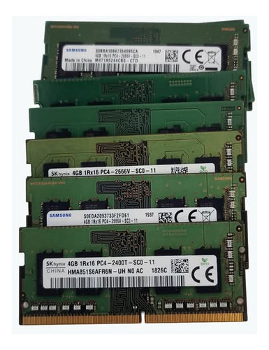 Lote Memorias Ram 23 Ddr3, 2 Ddr3l Y 9 Ddr4 (Usado)