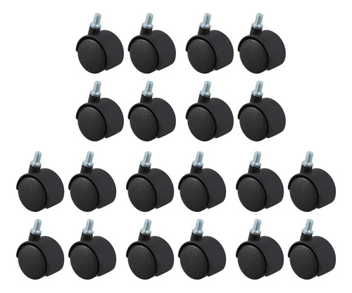Rueda Giratoria De Plástico De 8 Mm Con Vástago De 1,5 Pulga