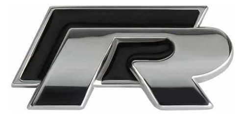 Emblema R Volkswagen Negro Trasero