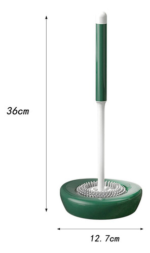 . Escova E Suporte De Vaso Sanitário, 360° Verde Com Base