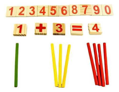 Set Matemático Infantil De Madera Didáctico Con Contadores