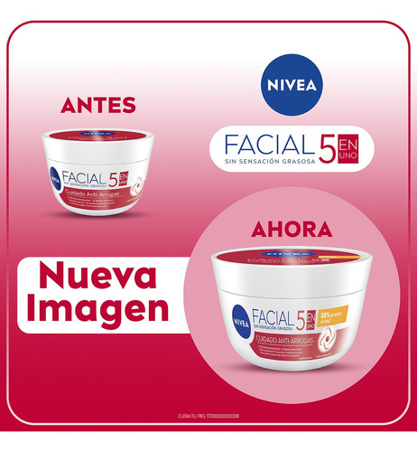 Crema Facial Cuidado Anti-arrugas Nivea 5 En 1 - Piel Mixta