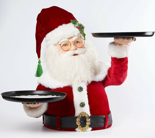 Figura De Santa Trata Muy Elaborada Con 2 Platos