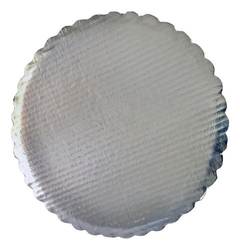 10 Pzas Base Pastelera De Cartón Redonda 20 Cm Plata