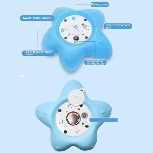 Termómetro De Agua Para Bebés Impermeable Reloj De Estrellas