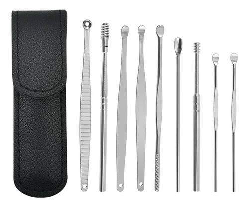 Kit De Extracción De Cera Portátil V De 9 Piezas, Acero Inox