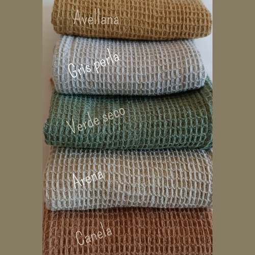 Imagen 6 de 8 de Repasadores Algodon Nido De Abeja Grandes Set Pack X4 Color
