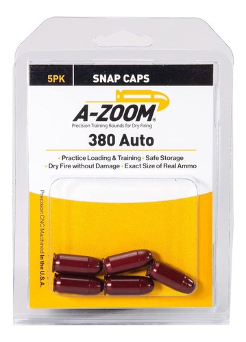 Balas Snap Cap A-zoom 5 Piezas 380 Autoprotector Metal Xtr P