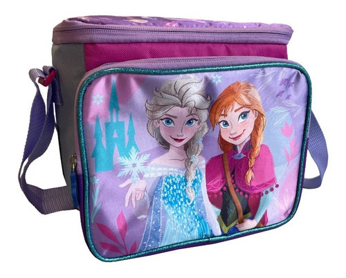 Lonchera Cuadrada Escolar Frozen Satin Niñas Disney Color Violeta