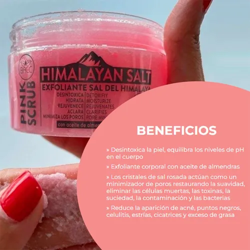 Sal Del Himalaya Exfoliante Rejuvenece Hidrata Aclara Piel