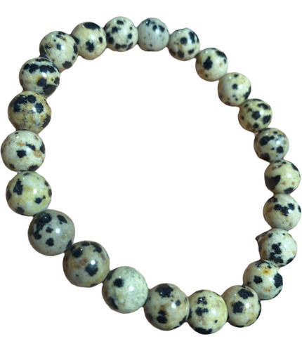 Pulsera Jaspe Dálmata Piedra Natural Amuleto