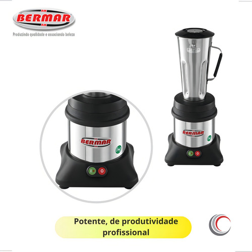 Licuadora industrial de alta rotación 2l 1200w Bm48 Bermar